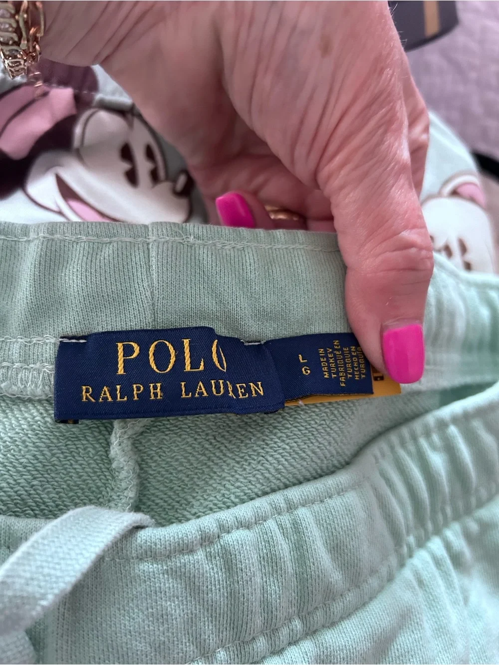 Ralph Lauren Light Aqua Kids Shorts with White Pony Logo